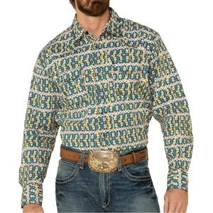 Wrangler | Advanced Comfort Pattered Long Sleeve Button Down